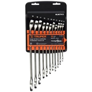 Llave Combinada Truper Juego 8 A 19 Mm 11p Est.plast Jc11me