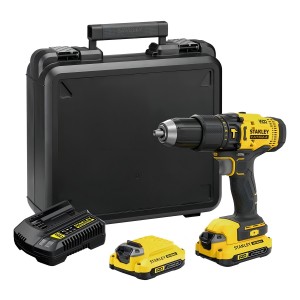 Taladro Percutor Atornillador Scd711c2k Stanley 2 Baterias Color Amarillo Frecuencia 50 Amarillo/negro