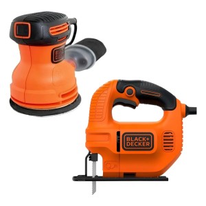 Sierra Caladora Black+decker Ks501 + Lijadora Roto Orbital