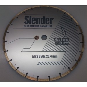 Disco Slender Segmentado 350mm X 25.4mm - Herracor