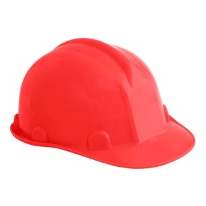 Casco Plastico Rojo Rojo