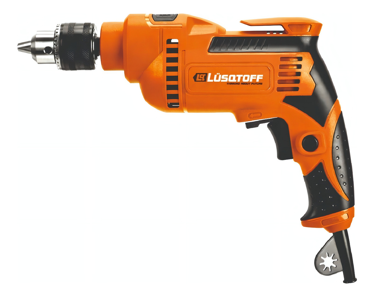 Taladro Con Percutor 600w 13mm Lusqtoff Color Naranja Frecuencia 50