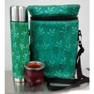 Termo , Mate Ceramica Y Matera Diseño Verde Herracor