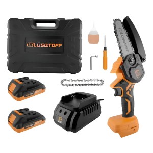 Mini Motosierra + 2 Baterias + Cadenas 18v Lusqtoff