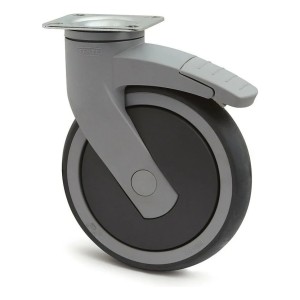 Rueda Importada Tente Levina Goma Girat.c/fr 125 Mm