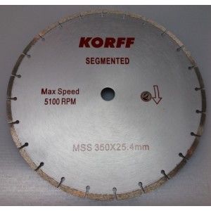 Disco Korff Segmentado 350mm X 25.4mm - Herracor