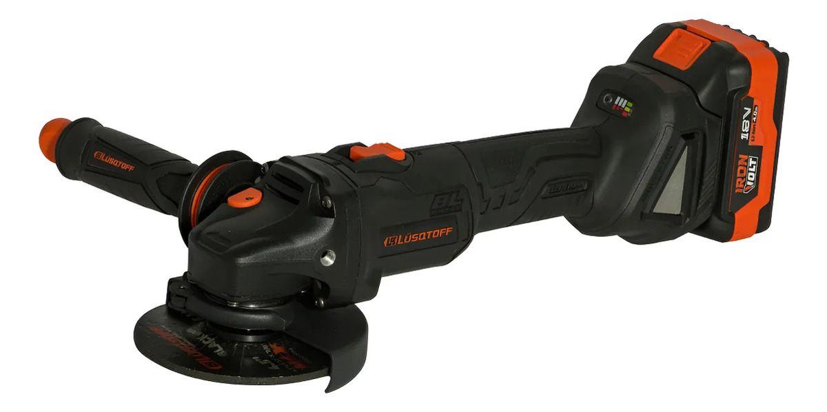 Amoladora Angular 115mm A Batería C/2 Bat. 4 Amp. Lusqtoff