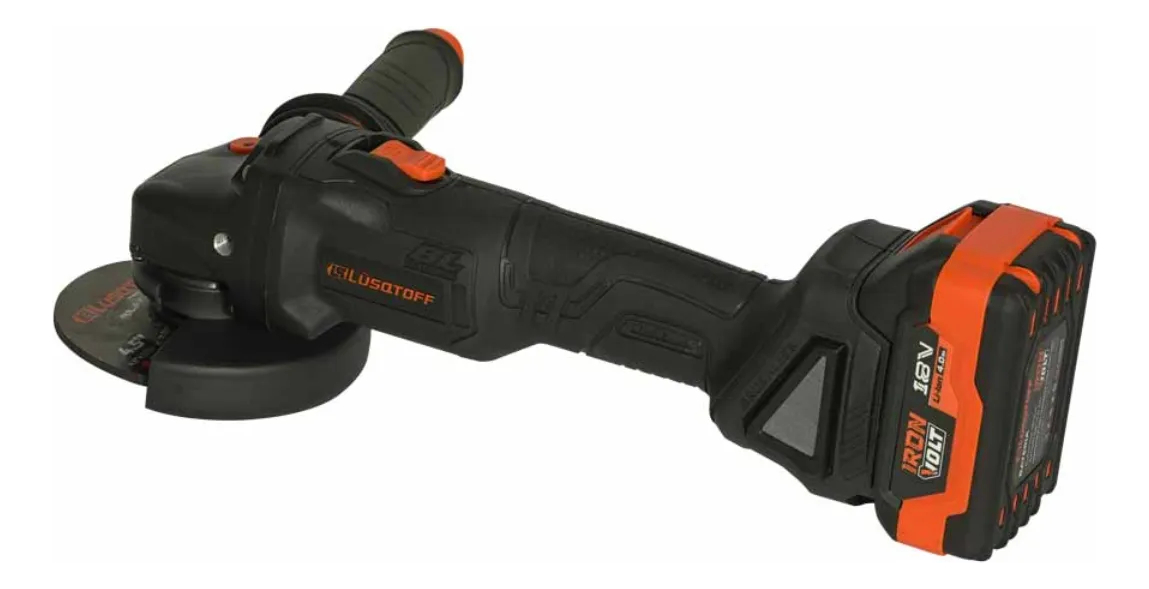Amoladora Angular 115mm A Batería C/2 Bat. 4 Amp. Lusqtoff - Imagen 2