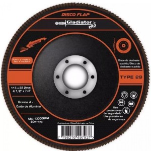 DISCO FLAP P/METAL IMPORTADO 4'1/2 -GRANO 40 GLADIADOR